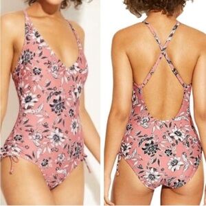 Kona Sol Floral Pink  One Piece Swimsui